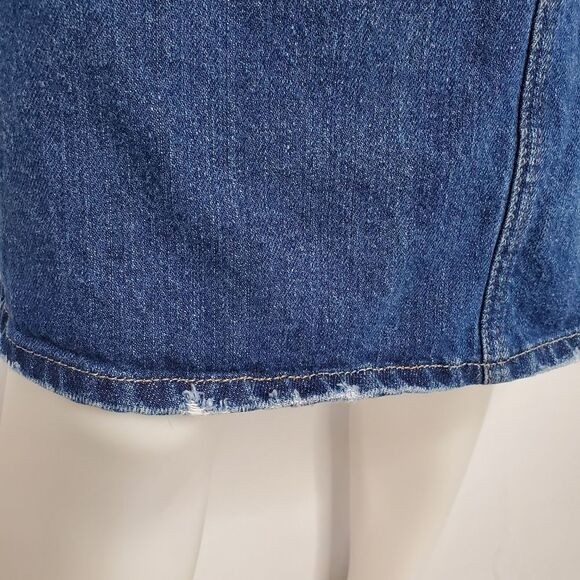 ANAP MIMPI denim skirt Japan distressed midi blue jean M - Picture 2 of 12